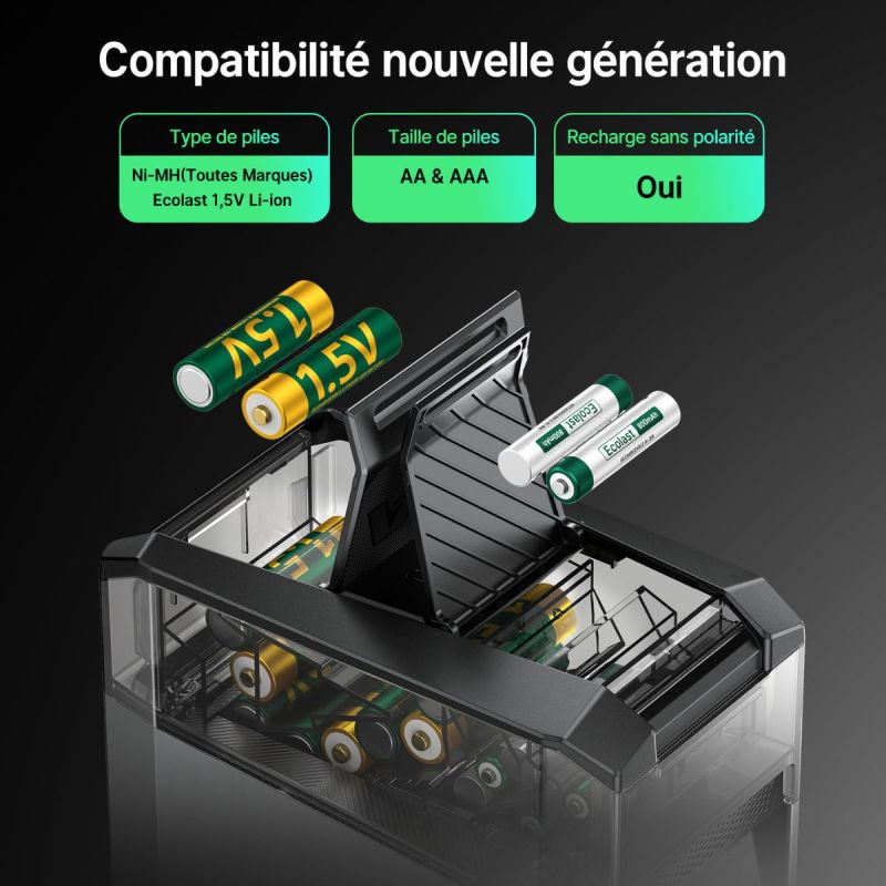 Chargeur piles Olight Ostation 2 Pro AA AAA - Station professionelle