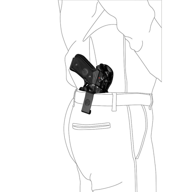 Holster en Cordura IA265 port discret ambidextre noir - Vega Holster