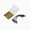 Pack de 4 piles AA Nitecore NH2400 – 2 400 mAh – USB-C
