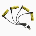 Pack de 4 piles AA Nitecore NH2400 – 2 400 mAh – USB-C