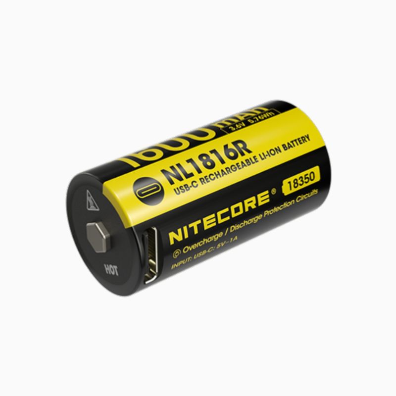 Accu Nitecore NL1816R – 18350 – 1 600 mAh – USB-C