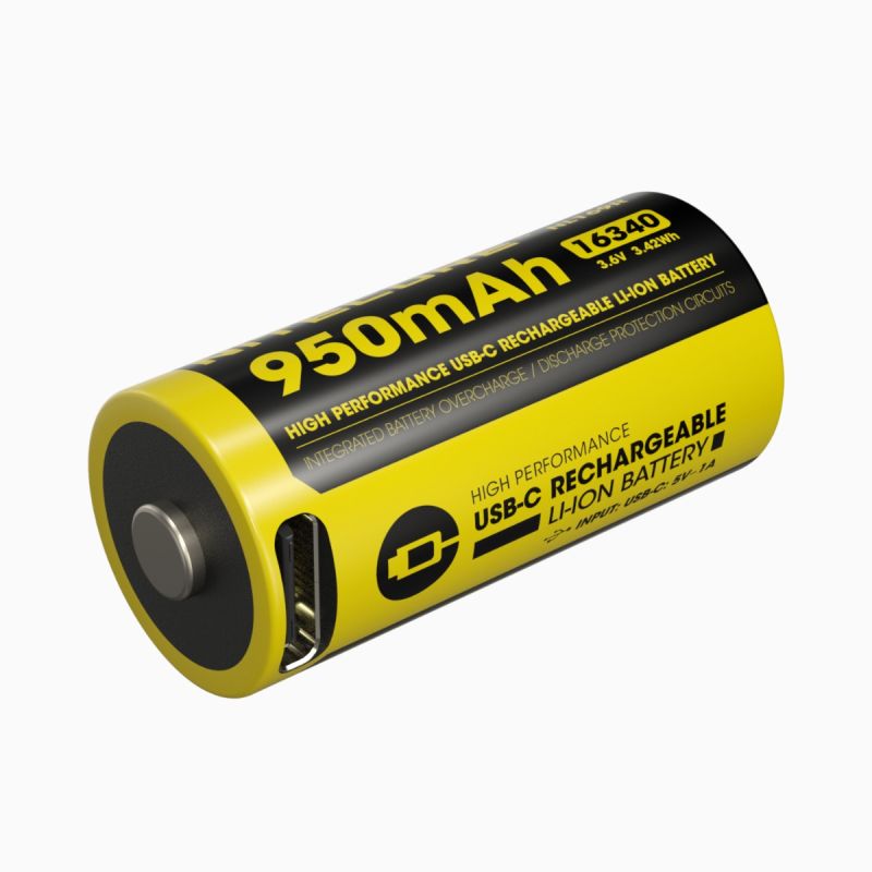 Accu Nitecore NL169R – 16340 – 950 mAh – USB-C