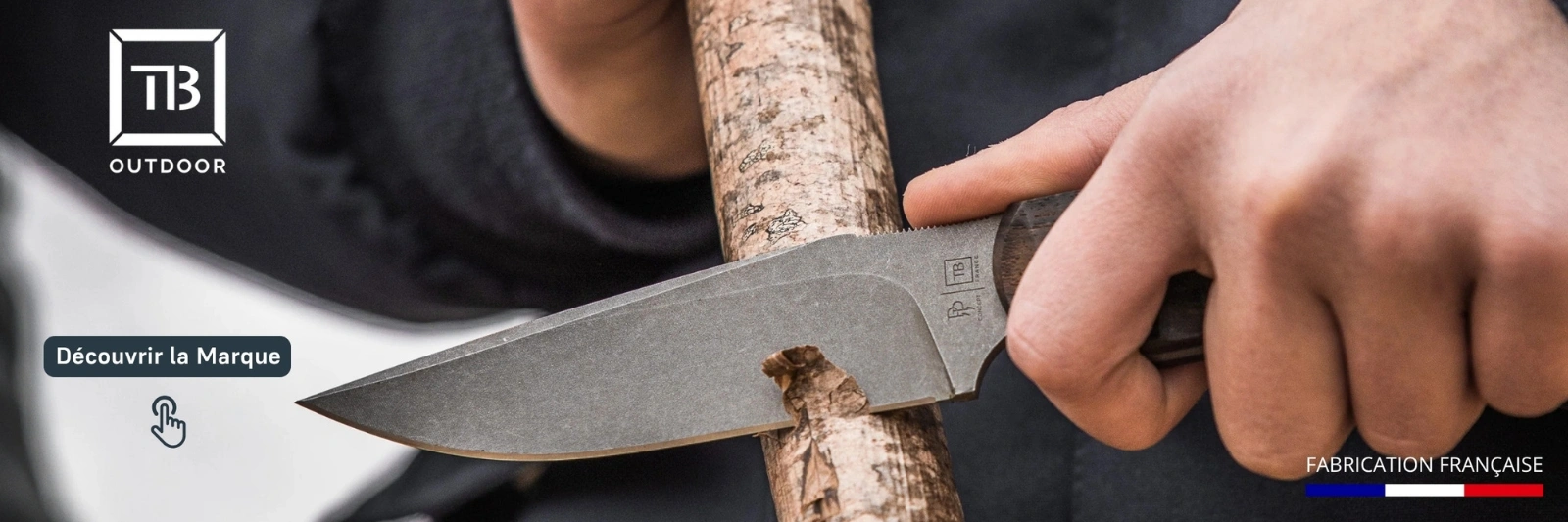 Utilisation couteau TB Outdoor sur branche