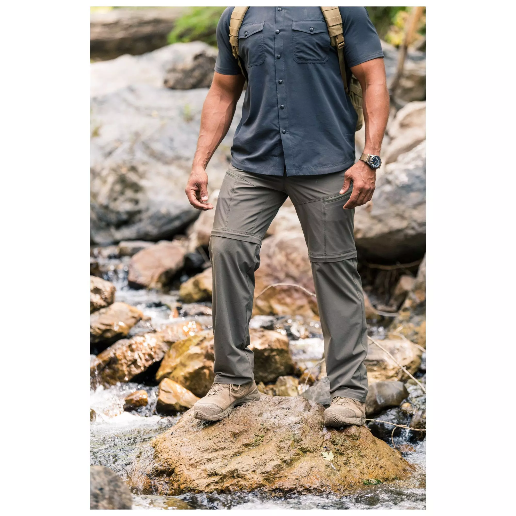 Pantalon De Randonnée Convertible BC Clothing – Homme – Gris – Taille XL X 32