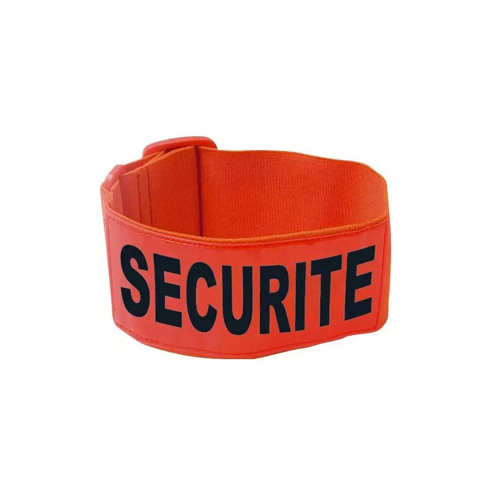 Brassard de sécurité élastique : Commandez sur Techni-Contact - Brassard  orange de sécurité