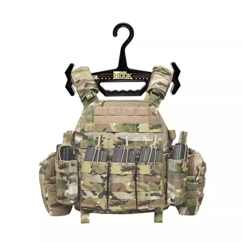 Cintre De Chasse Robuste - Support Mural Tactique Polyvalent, Barre Antidérapante Pour Pantalons, Vestes, Gilets Et Équipements Lourds - Noir