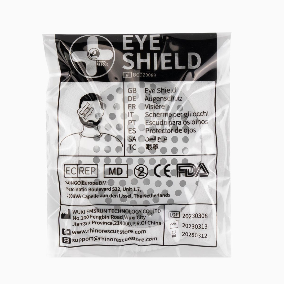 Cache-Œil YPSIMED Protection Oculaire Bandeau Élastique Oval - 1 Pièce Noir Ou Chair
